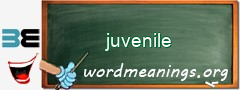 WordMeaning blackboard for juvenile